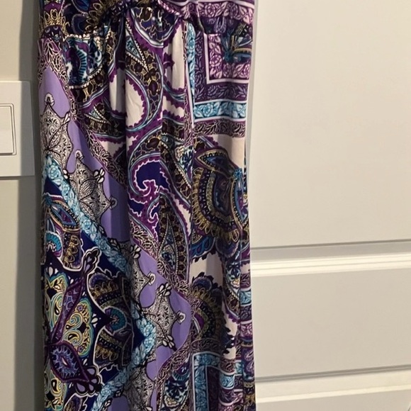 HeartSoul Purple and Blue with V-Cut Neckline Dress - Picture 3 of 8